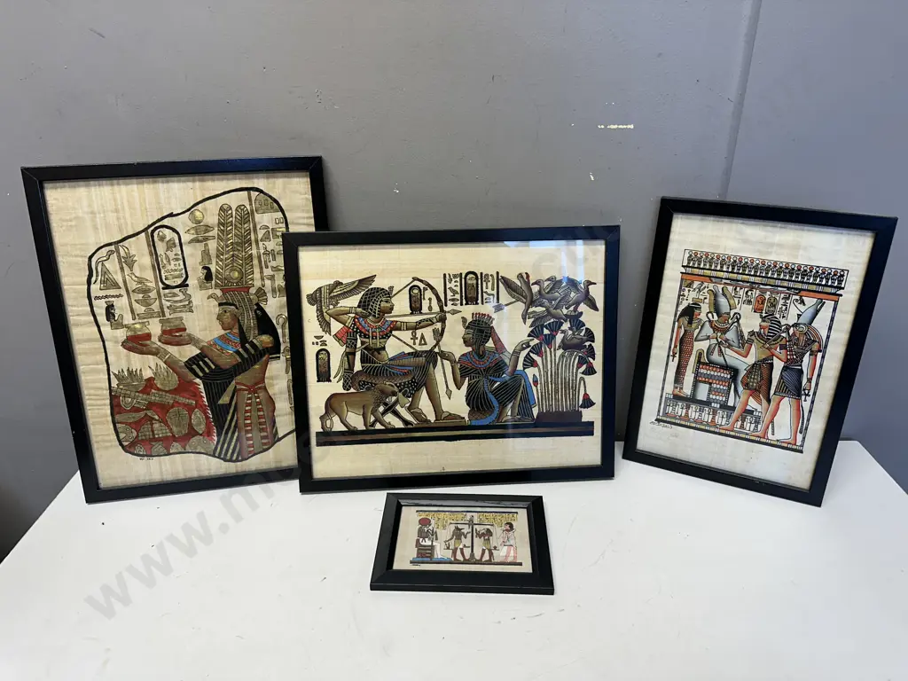 Assorted Egyptian Papyrus Framed Artwork Image 1++