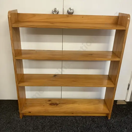 Pine 4 Tier Bookcase. H107 W95.5 D21cm