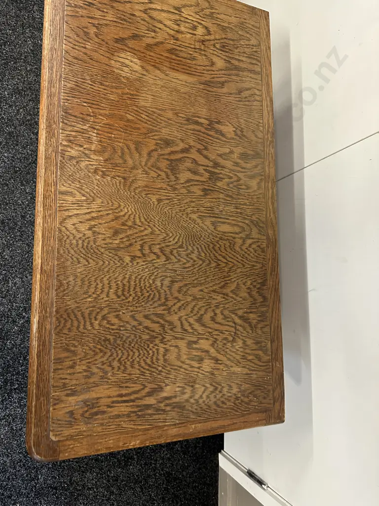 Art Deco Oak Blanket Box. 50 x 91cm Image 1++