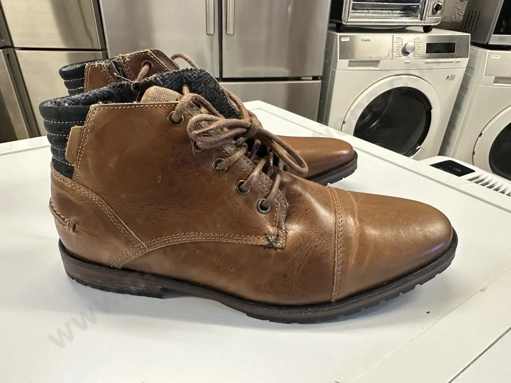New Bull Boxer Saints South Mens Dress Boots, Cognac, Size 41, Boxed Image 1++