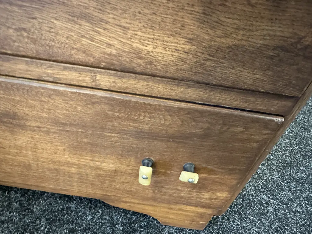 Art Deco 4 Drawer Chest of Drawers. H67 W66 D41cm (As Found) Image 1++