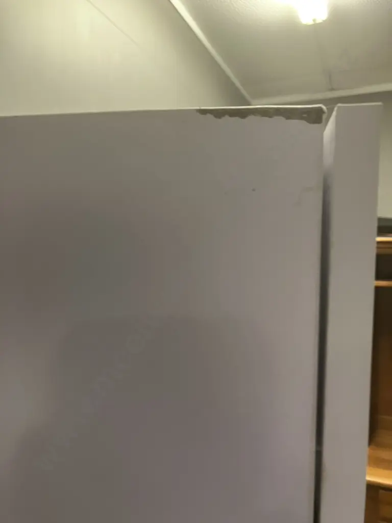 White Single LH Door Cupboard, Rectangular Handles. H181 W40 D42cm Image 1++