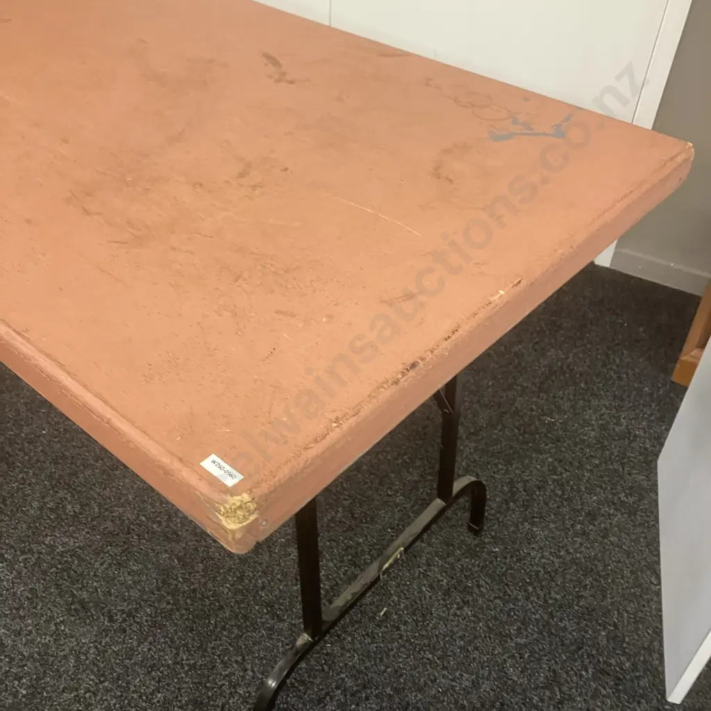 Vintage Fredman, Onehunga 1.8M Trestle Table - Pink Image 1++