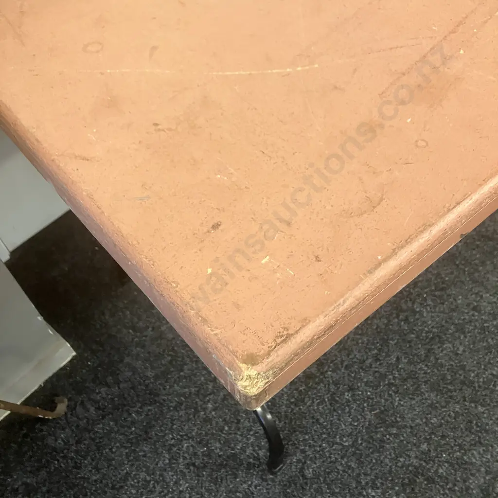 Vintage Fredman, Onehunga 1.8M Trestle Table - Pink Image 1++