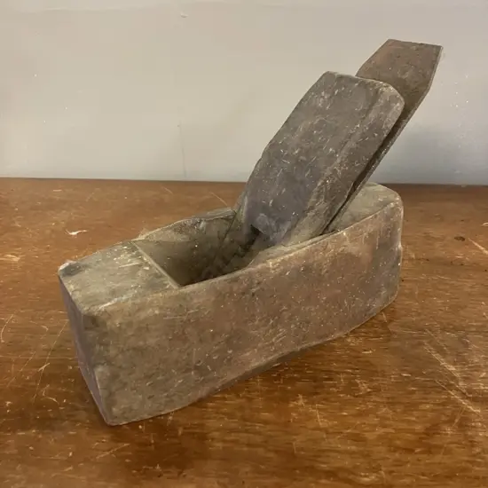 Antique Wooden Smoothing Plane With Bleckmann Solingen Stamped On Blade