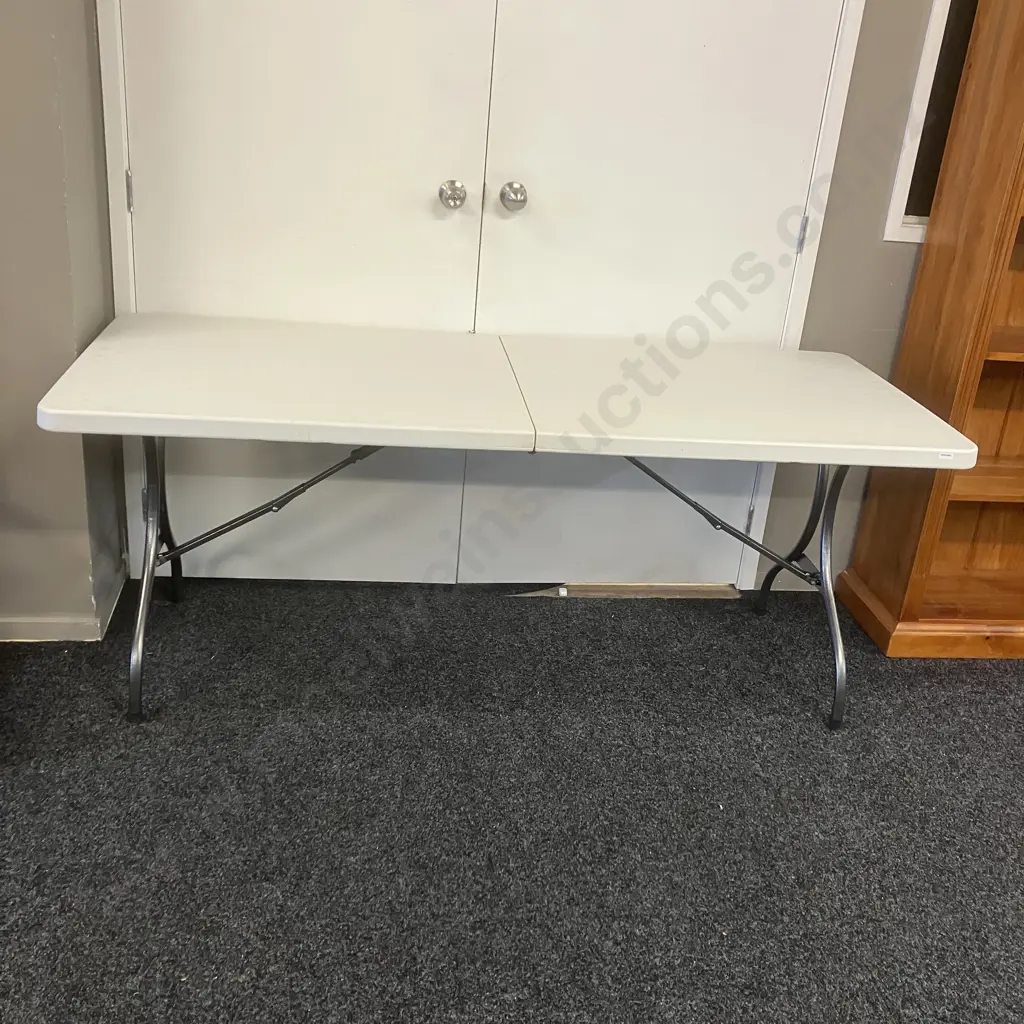 Folding Trestle Table. H72 W181 D75cm Image 1++