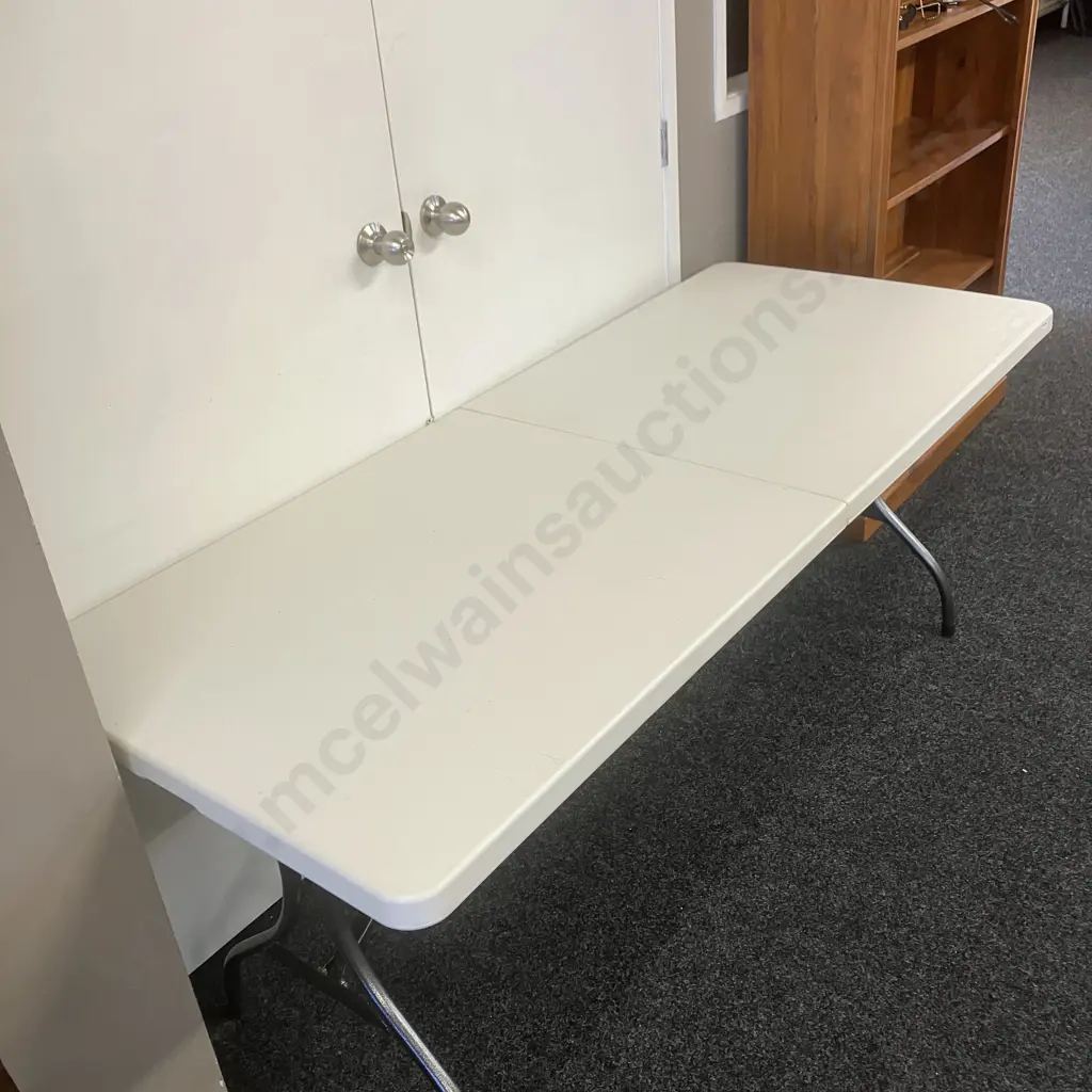 Folding Trestle Table. H72 W181 D75cm Image 1++