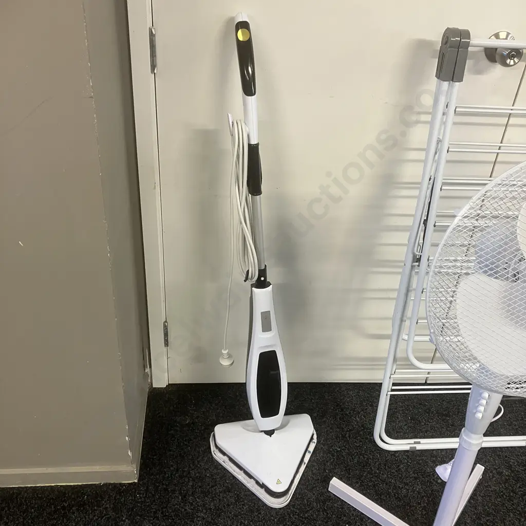 Celsius Pedestal Fan, Anko Steam Mop, Folding Drying Rack Image 1++