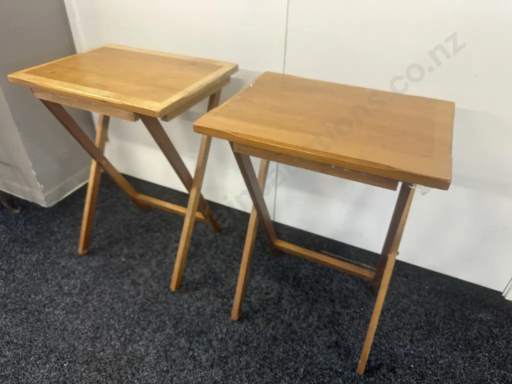 Fold Up Wooden Dinner Trays Image 1++