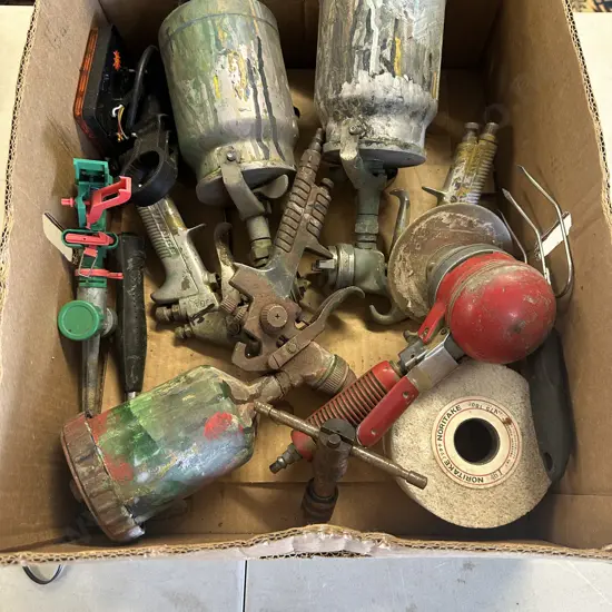 Box Lot Of Air Tools