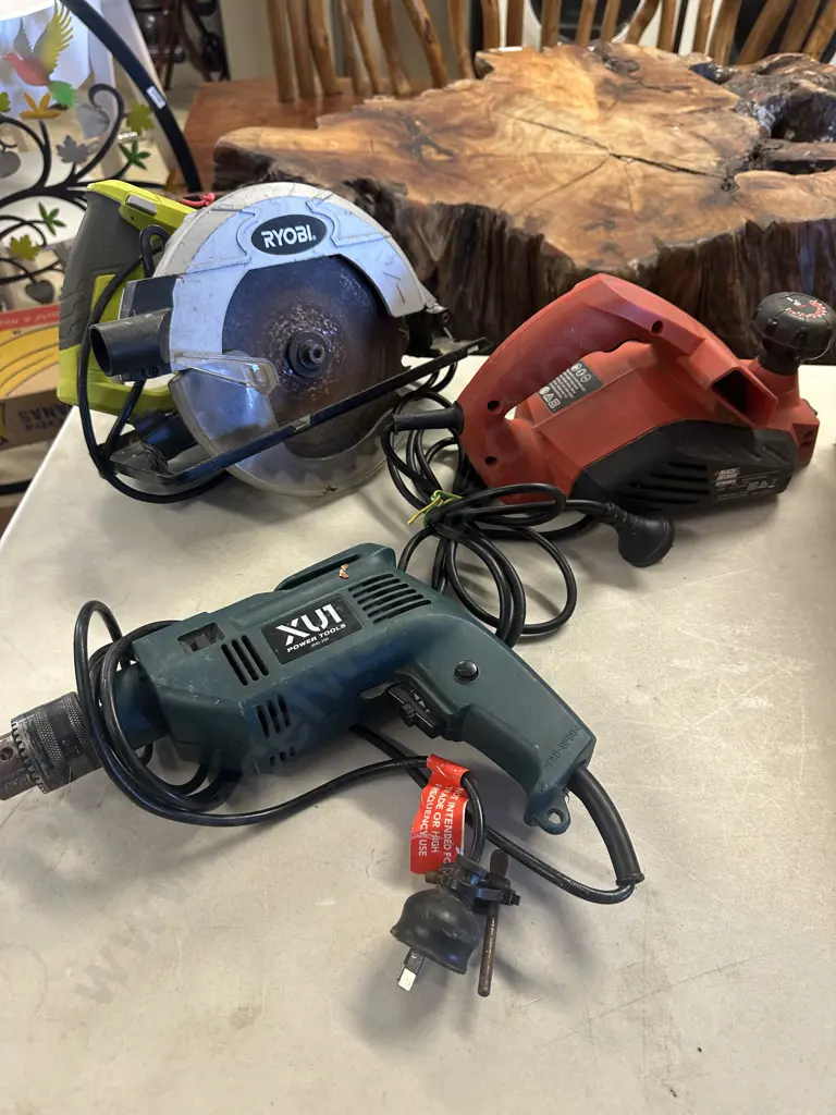 Assorted Power Tools Including Ryobi Drill, XUI Drill Etc Image 1++