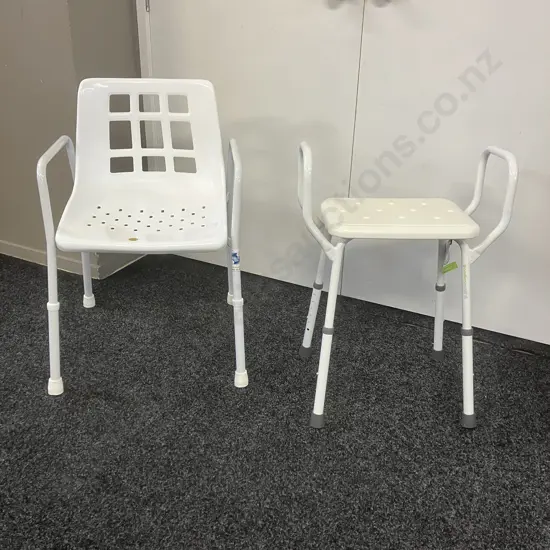 Cubro Shower Chair & Goldfern Shower Stool With Arms