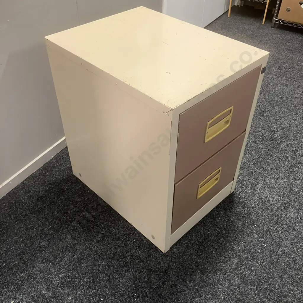 Vintage Precision 2 Drawer Filing Cabinet Image 1++