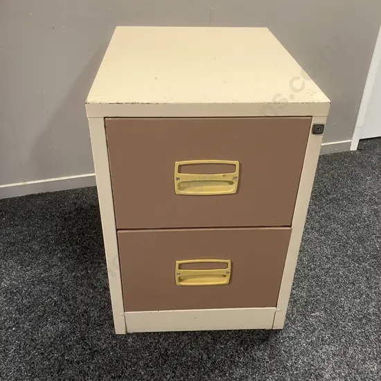Vintage Precision 2 Drawer Filing Cabinet