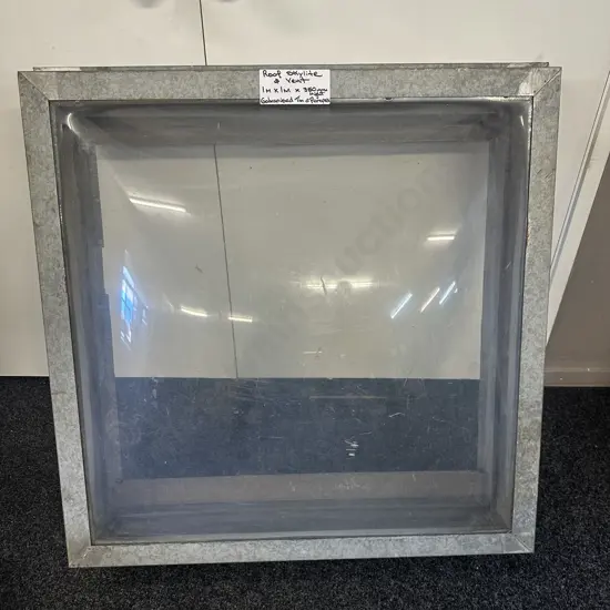 Roof Skylite & Vent Galvanised Tin & Perspex 100x100cm