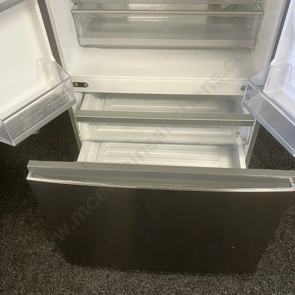 Haier 489L French Door Frost Free Fridge Freezer With Water Dispenser - Satina Silver, Model HRF520FHS Image 1++