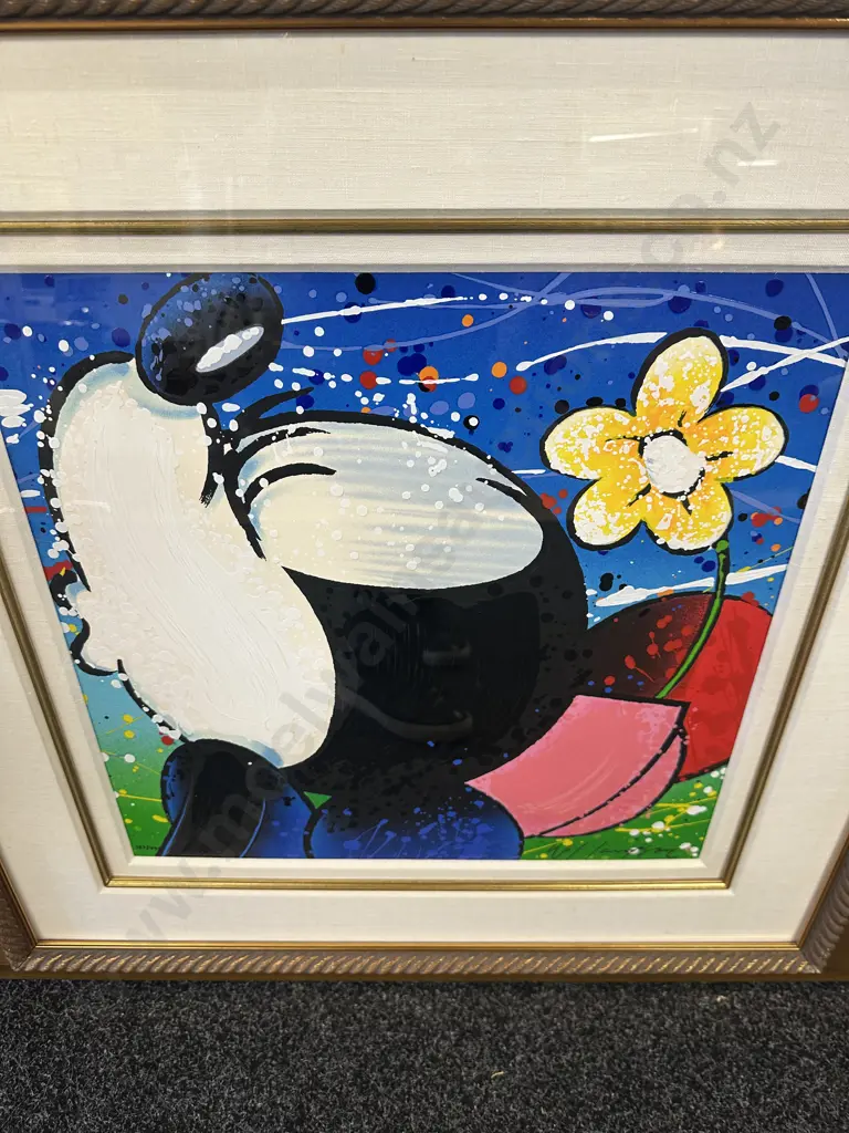 David Willardson 'Lovey Dovey' Signed Limited Edition 187/495 Minnie Mouse Walt Disney Art 83x83cm. Image 1++