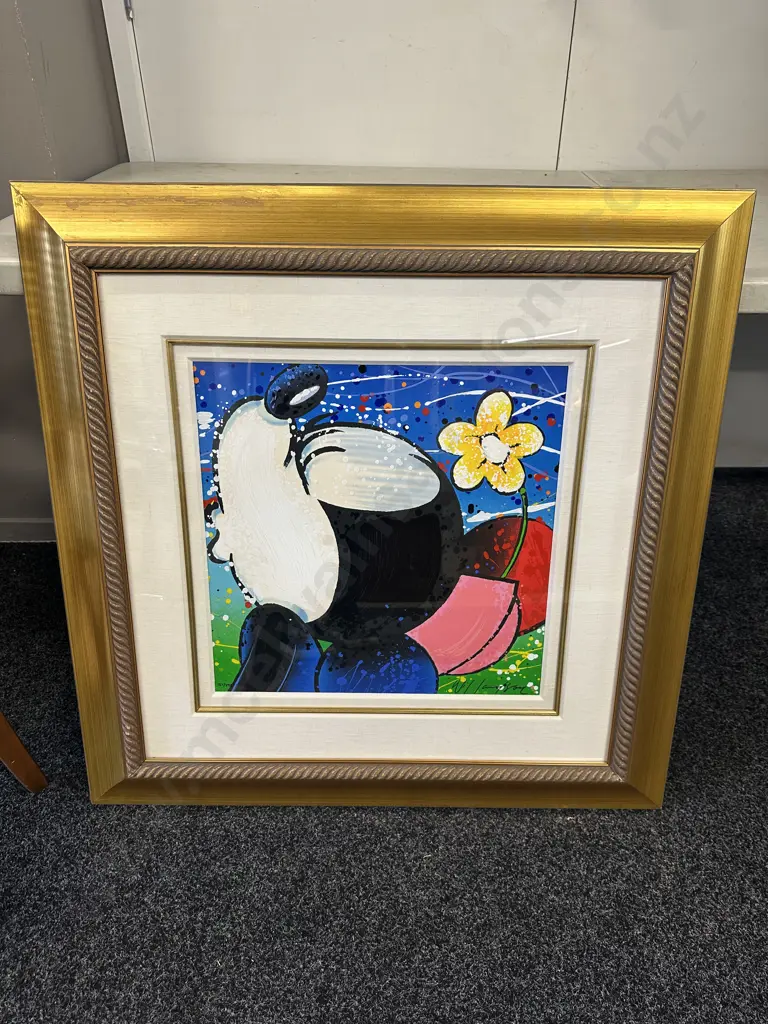 David Willardson 'Lovey Dovey' Signed Limited Edition 187/495 Minnie Mouse Walt Disney Art 83x83cm. Image 1++