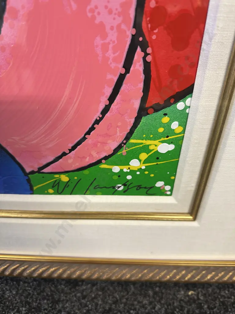 David Willardson 'Lovey Dovey' Signed Limited Edition 187/495 Minnie Mouse Walt Disney Art 83x83cm. Image 1++