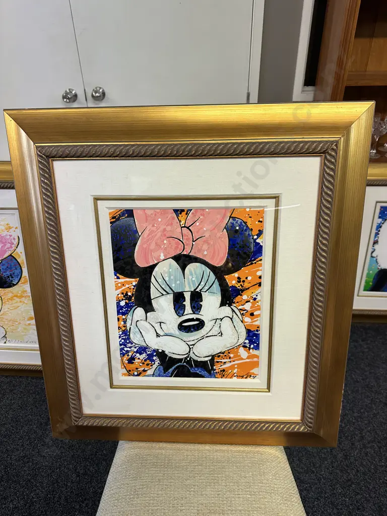 David Willardson 'Happy Daze' Signed Limited Edition 397/495 Minnie Mouse Walt Disney Art 78x70cm. Image 1++