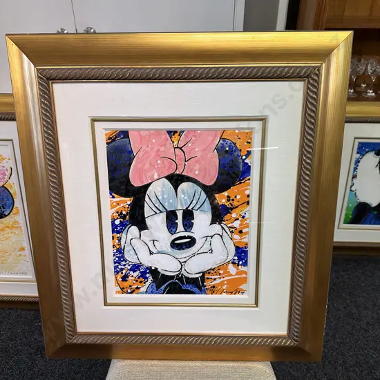 David Willardson 'Happy Daze' Signed Limited Edition 397/495 Minnie Mouse Walt Disney Art 78x70cm.