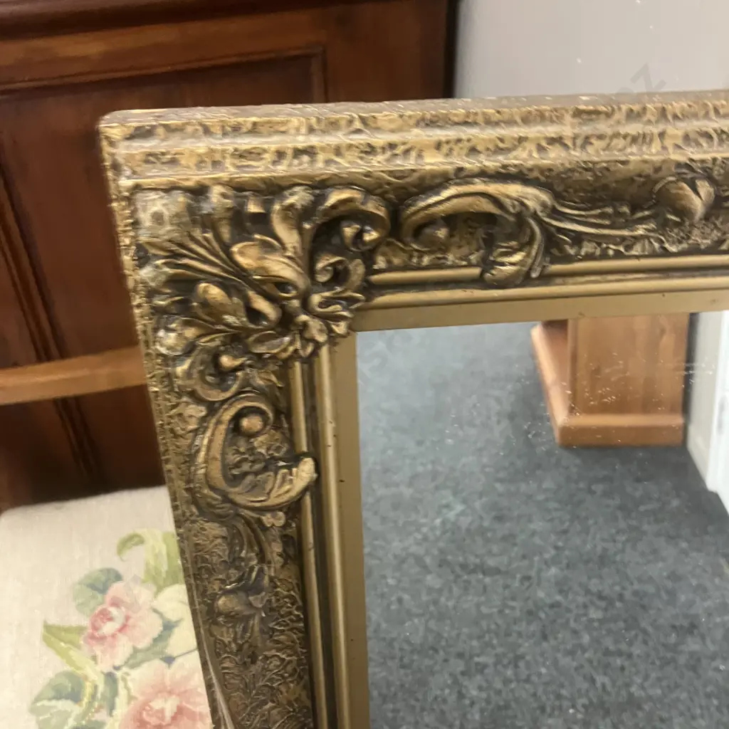 Ornate Gilded Rectangular Wall Mirror. 103 x 56.5cm Image 1++