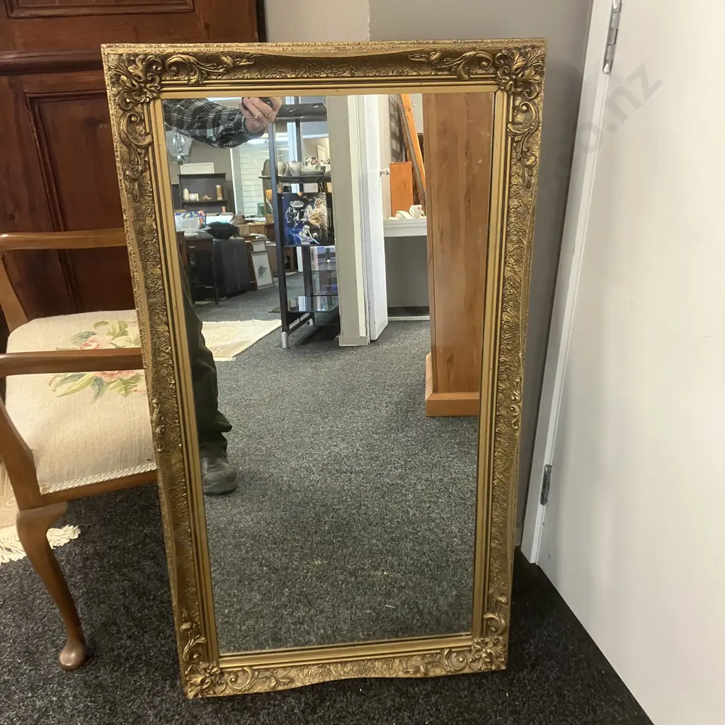 Ornate Gilded Rectangular Wall Mirror. 103 x 56.5cm Image 1++