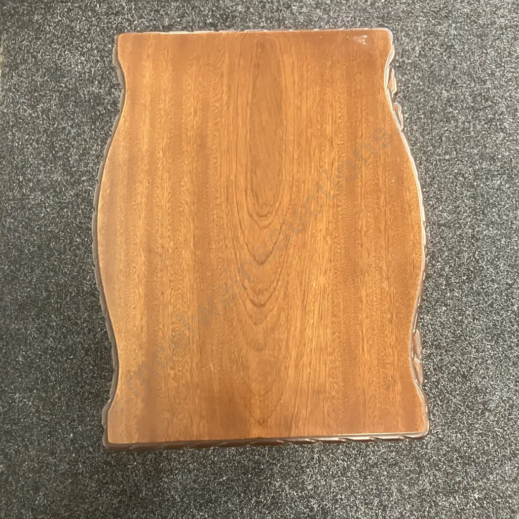Nest Of Three Mahogany Tables, Pie Crust Edges, Fine Cabriole Legs Image 1++