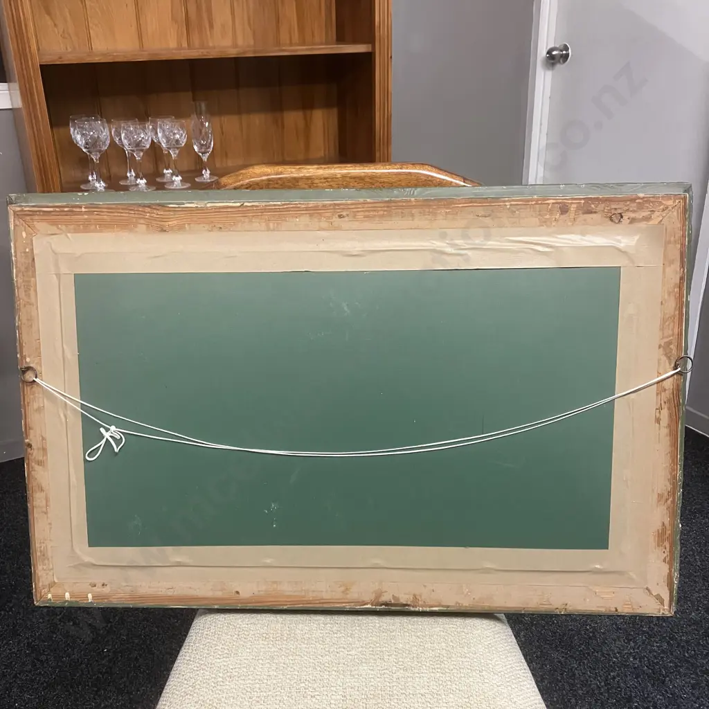 Coastal Painting In An Ornate Antique Frame. 54 x 83cm Image 1++