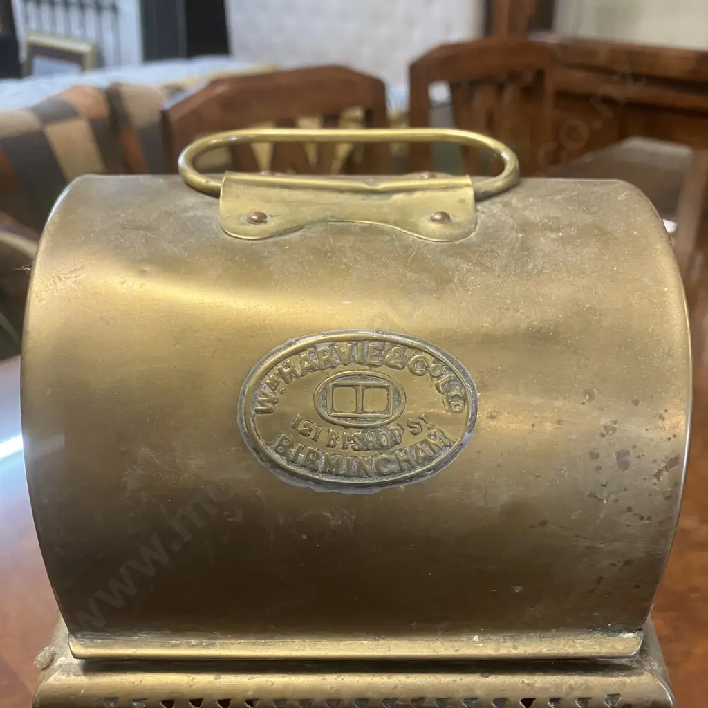 Antique W” HARVIE & Co. LTD Brass Cabin Lantern, Late 1800’s – Early 1900’s. H38cm Image 1++