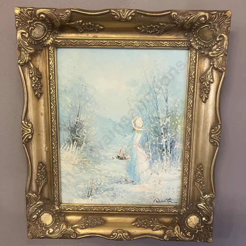 Pair of Signed Original Oil Paintings In Gilt Ornate Frames. 34 x 28.5cm Image 1++