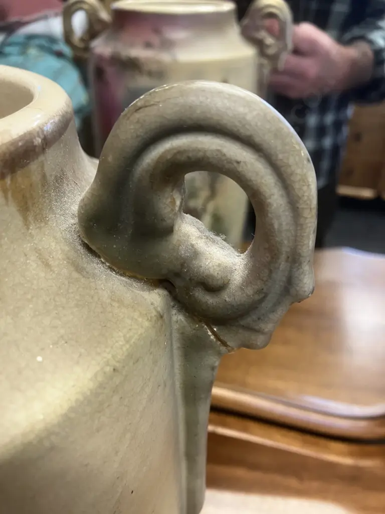 Rare Antique Nippon Moriage Owl Vase. H42cm (As Found) Image 1++