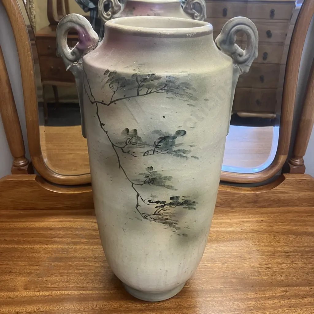 Rare Antique Nippon Moriage Owl Vase. H42cm (As Found) Image 1++