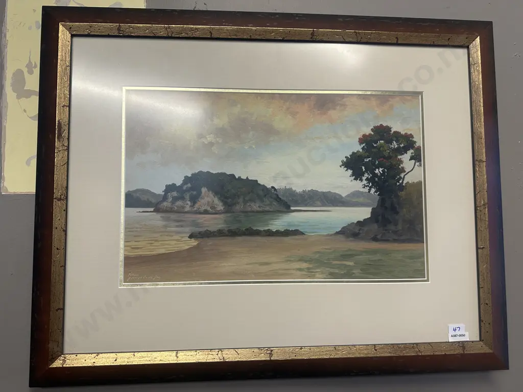 Original Framed Art Titled Pihia Signed JM. 54 x 69cm Image 1++
