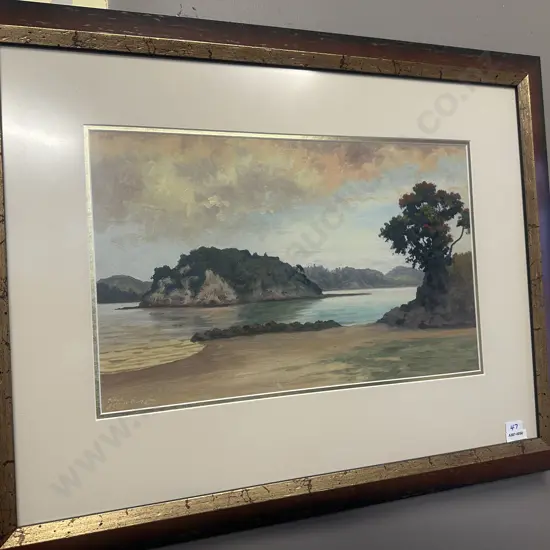 Original Framed Art Titled Pihia Signed JM. 54 x 69cm