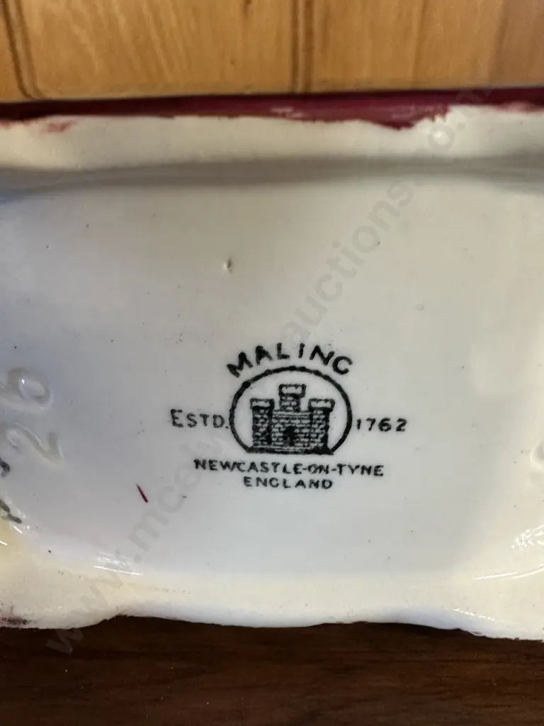 Art Deco Maling Vase Blue Floral Embossed Thumb Print #113 H14.5cm. Image 1++