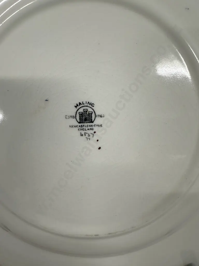 Vintage Mailing Embossed Lustre Floral Thumb Print Rouge & Green Charger #4547 Dia29cm Image 1++