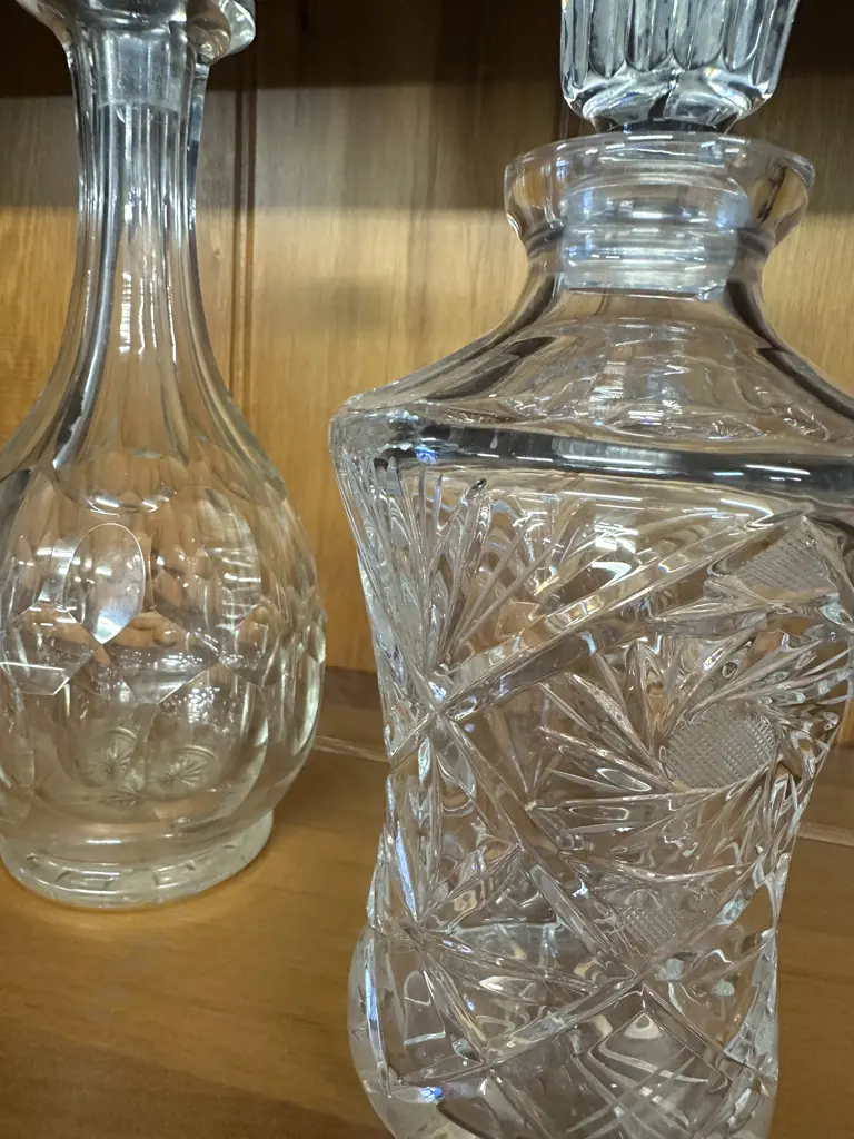 Vintage Crystal Decanters x2 Image 1++