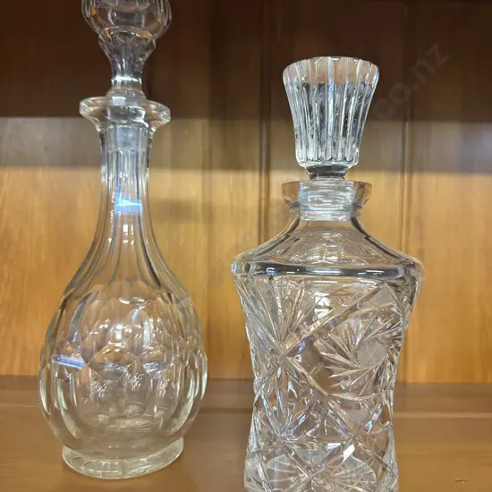 Vintage Crystal Decanters x2