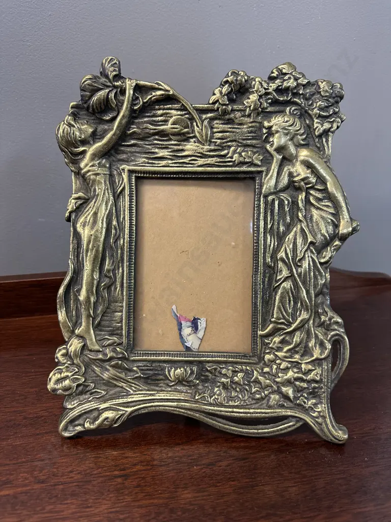 Art Nouveau Ornate Brass Photo Frame. 27 x 22cm Image 1++
