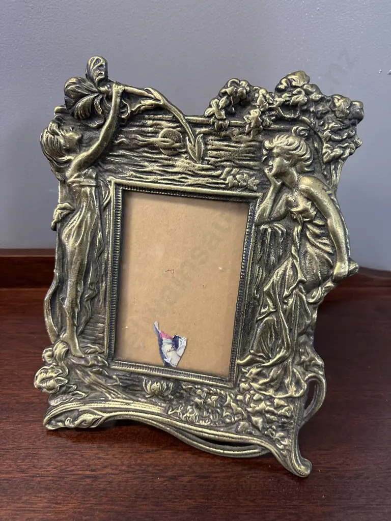 Art Nouveau Ornate Brass Photo Frame. 27 x 22cm Image 1++