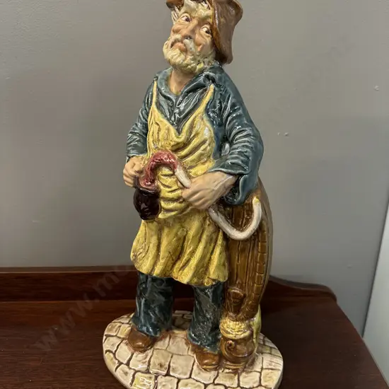 Vintage Italian Brewer Porcelain Figurine. H39cm