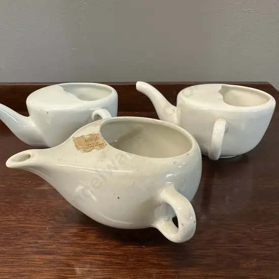 Antique Porcelain Invalids Feeding Cups Including Crown Lynn