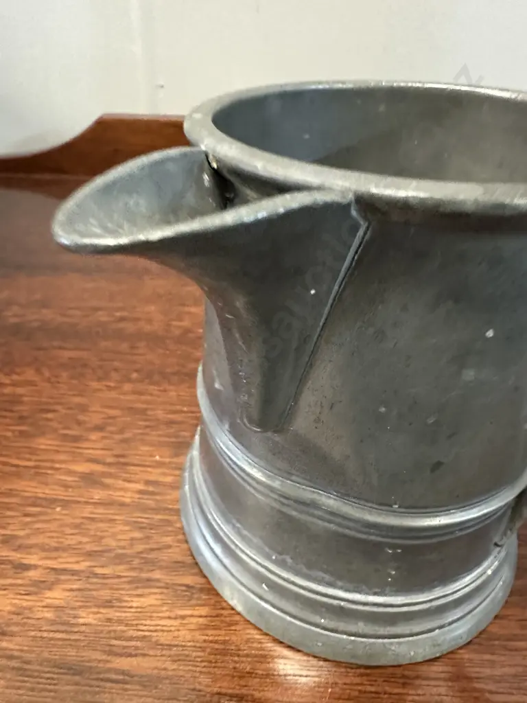 Antique 1800s Pewter Imperial Pint Spout Measure Tankard  Image 1++