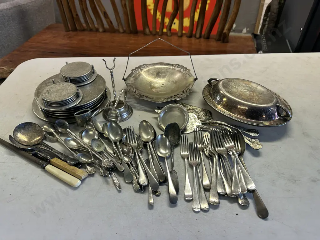 Silverware Items In Bone Handle Steel & Fork Etc Image 1++
