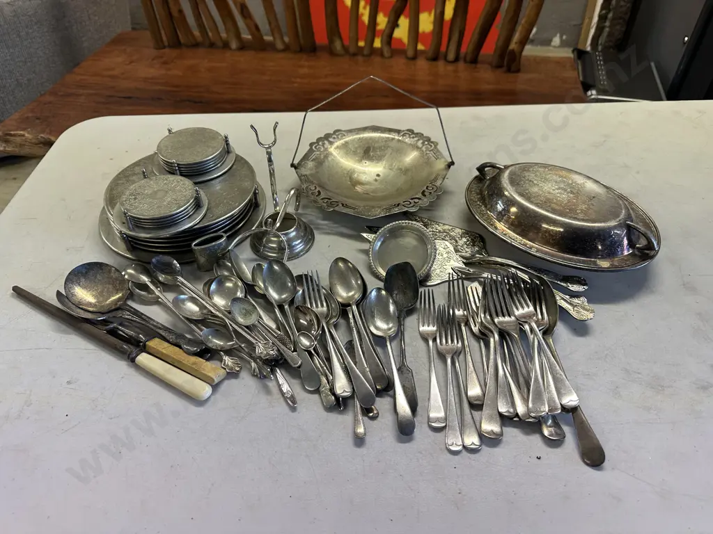 Silverware Items In Bone Handle Steel & Fork Etc Image 1++