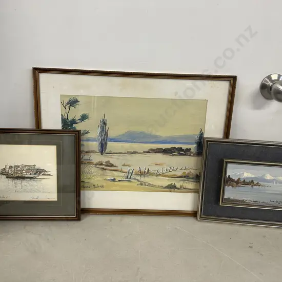 Assorted Vintage Framed Artwork Water Colour Landscape, Oil Painting Etc