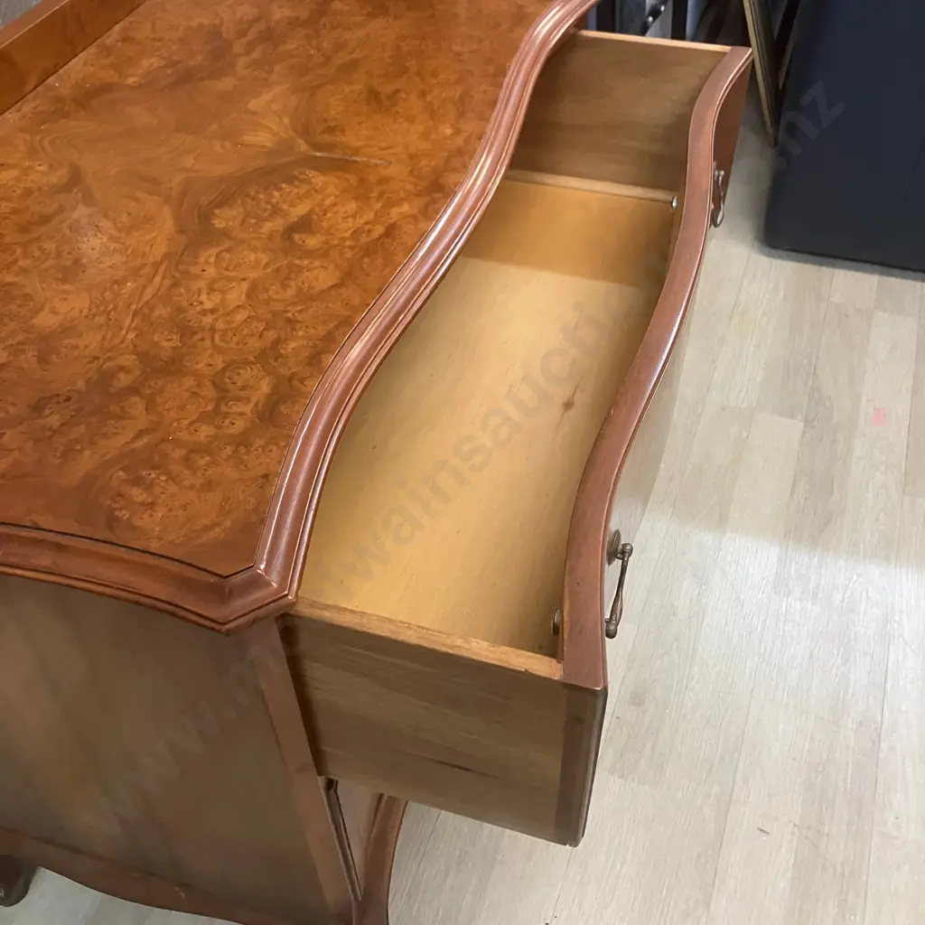 Mahogany & Burr Walnut 6 Piece Bedroom Suite Including Double Size Headboard & Dressing Table Stool Image 1++