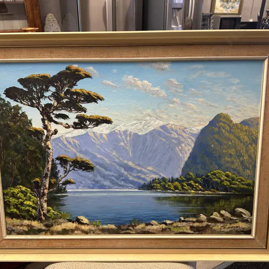G.H Jenkins 'This Beautiful Land' Framed Original Oil On Board. H70,W95cm.