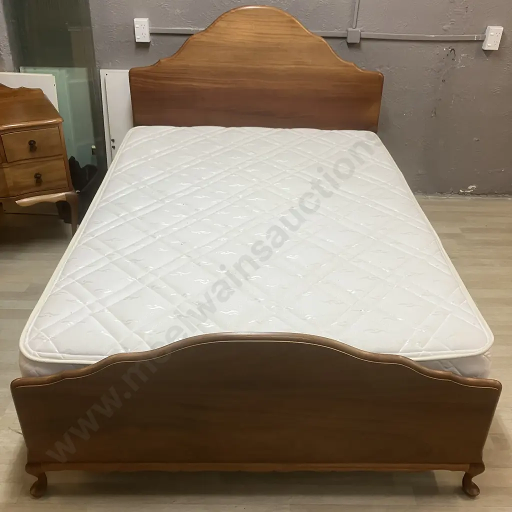 Mahogany Serpentine 3 Piece Bedroom Suite Including Bed With King Koil Genesis Firm Mattress Image 1++